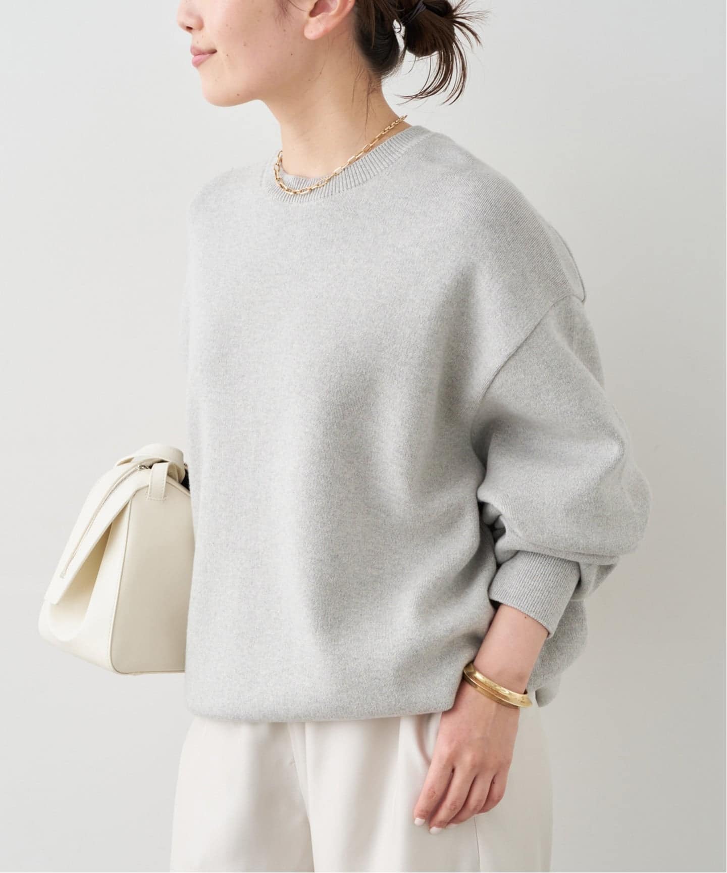 SMOOTH TOP クルーネック プルオーバー（ニット／セーター）｜Deuxieme