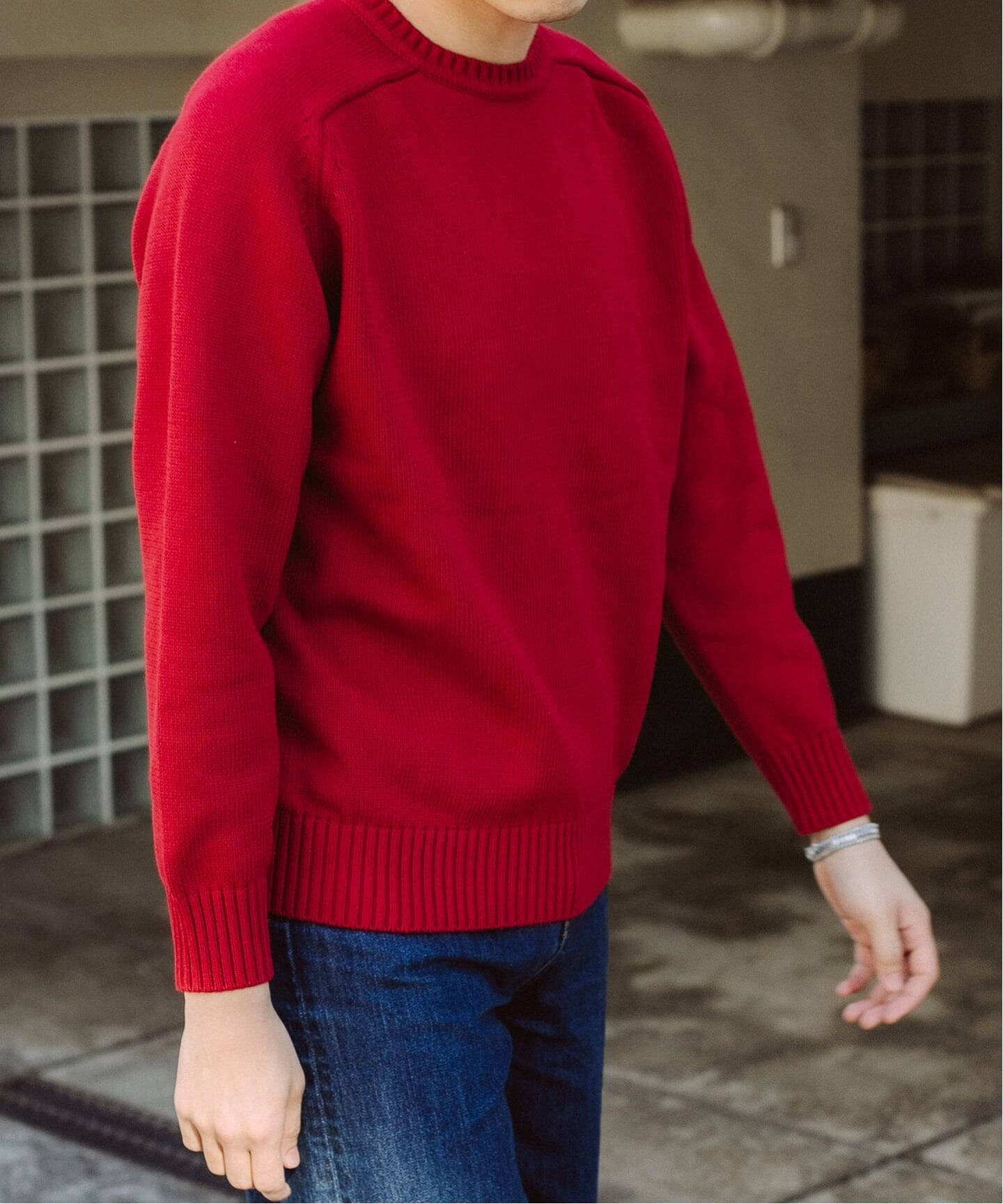 LE / エルイー】 cotton crew knit/ニット（ニット／セーター）｜L