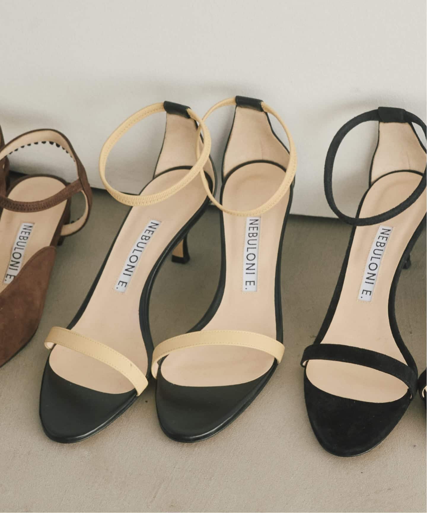 予約》NEBULONI.E ネブローニ 別注アンクルストラップサンダル Combi