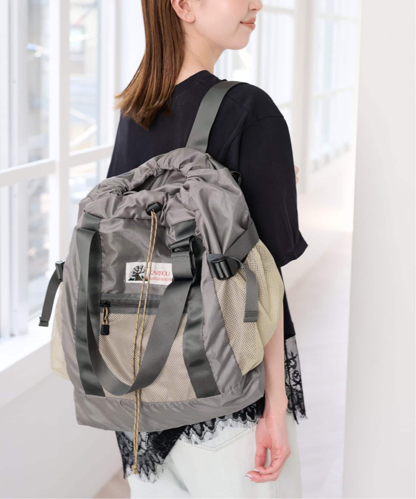 CARIBOU MOUNTAINEERING】 別注L/W PACK TOTE（トートバッグ）｜U by