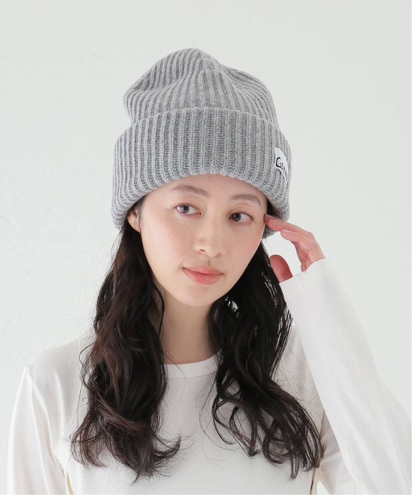 GANNI / ガニー Structured Rib Beanie（ニットキャップ・ビーニー