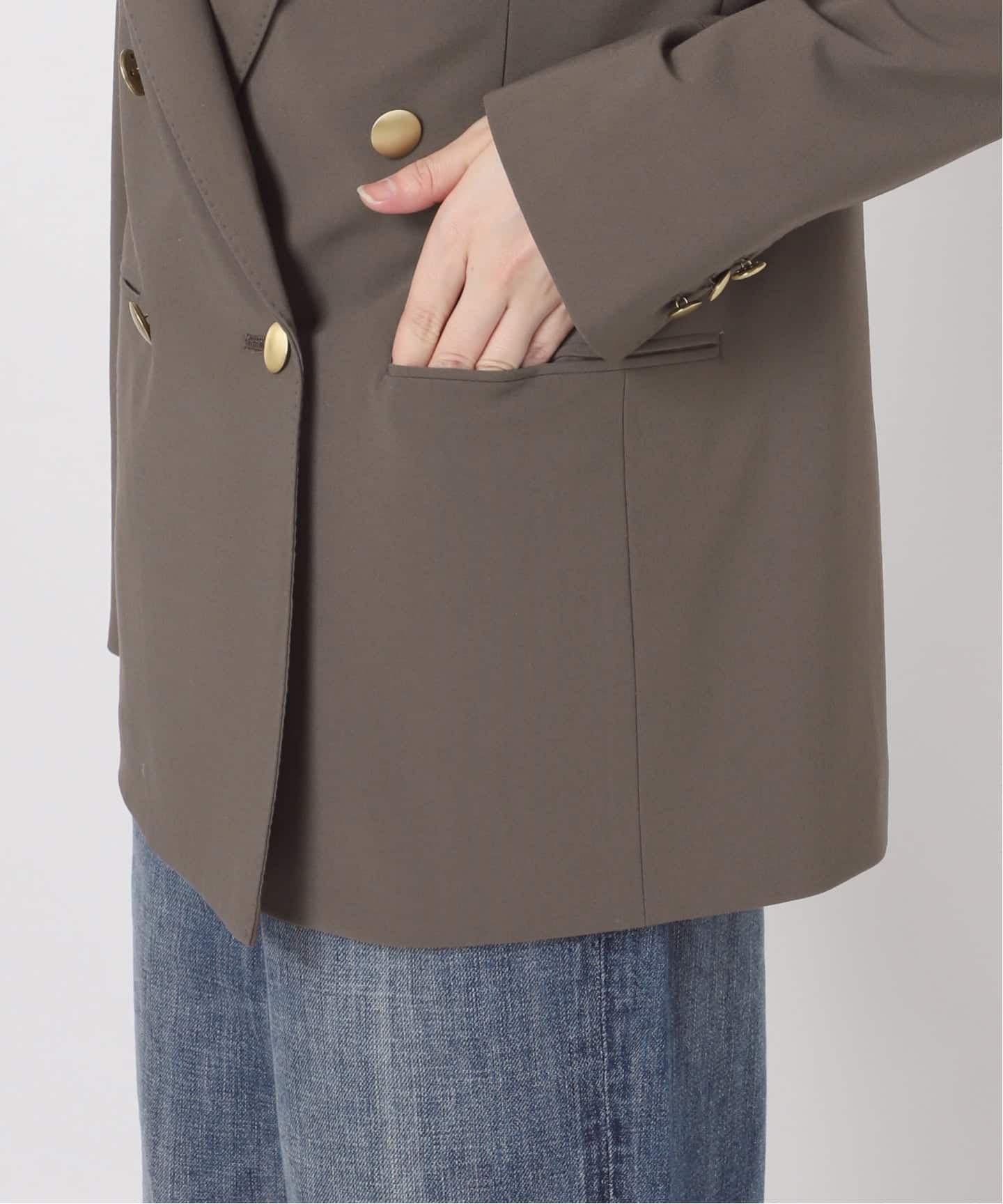 新色有り / 追加》プレーンウィーブダブルブレストジャケット