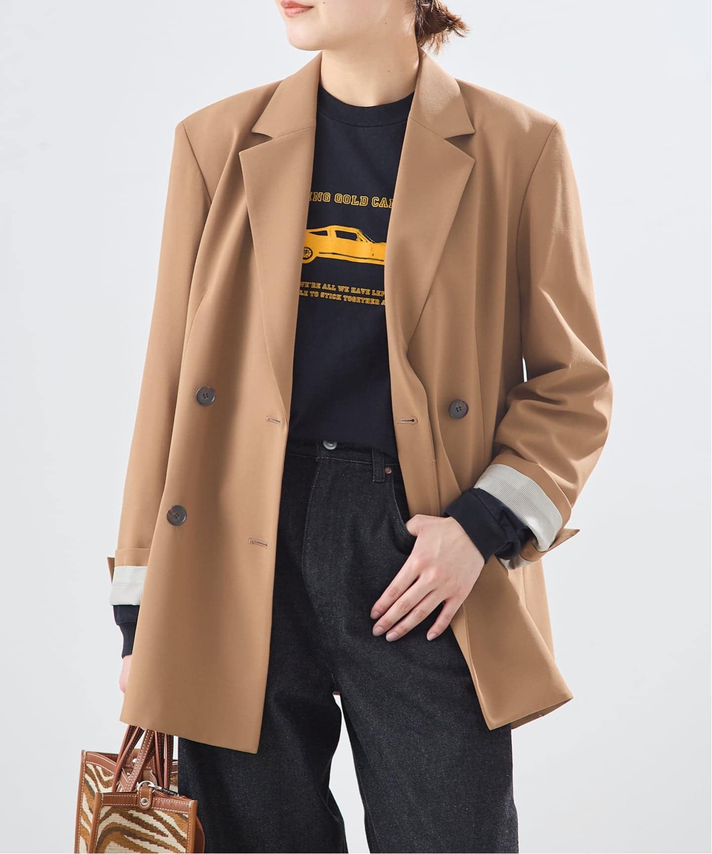 金子綾さん着用】LANA ダブルブレストジャケット（テーラード