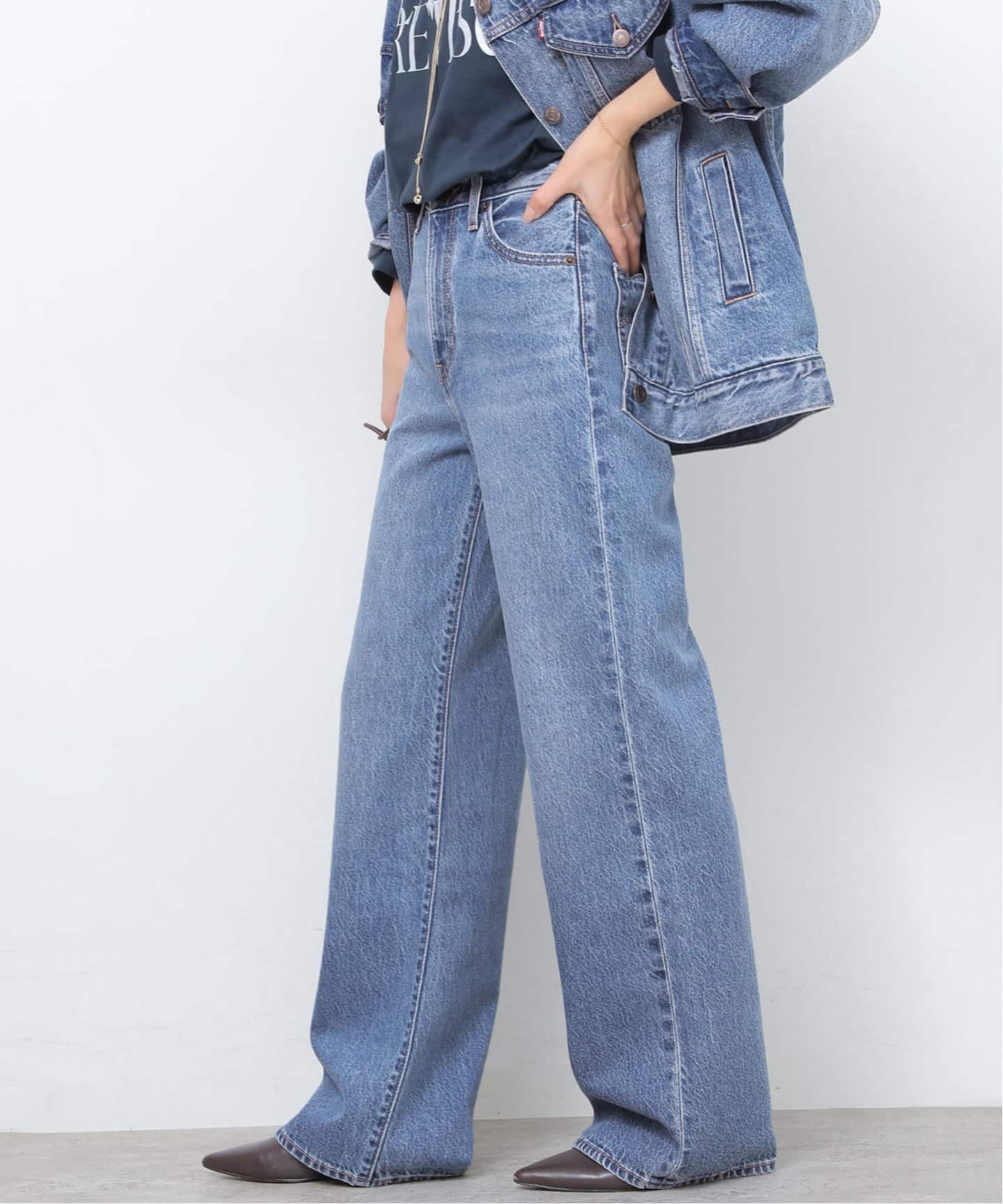 26SS新作］別注【LEVI'S】RIBCAGE WIDE LEG：デニム（デニムパンツ