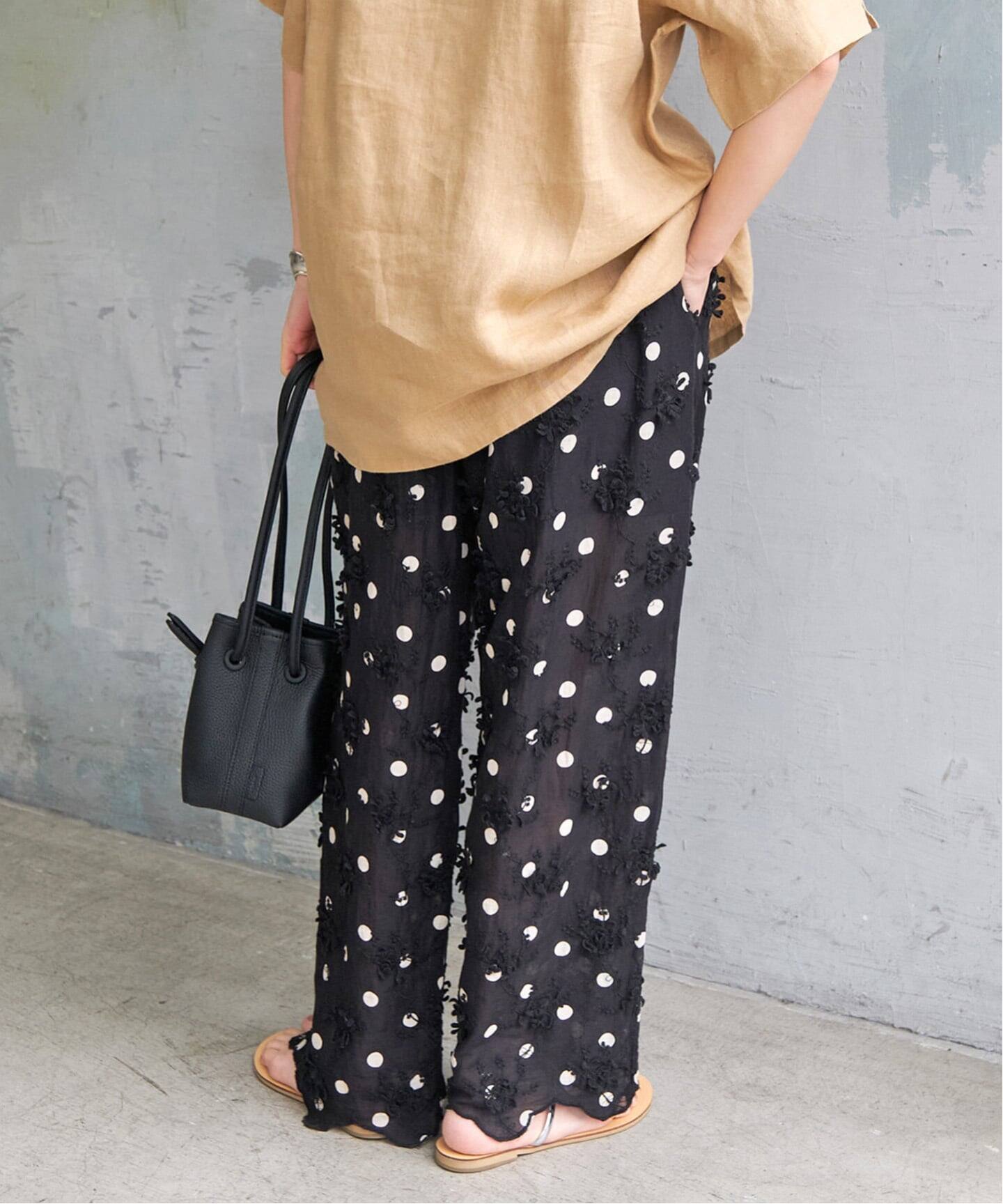 追加予約》crinkle crinkle crinkle 3D embroidery dot pants（その他