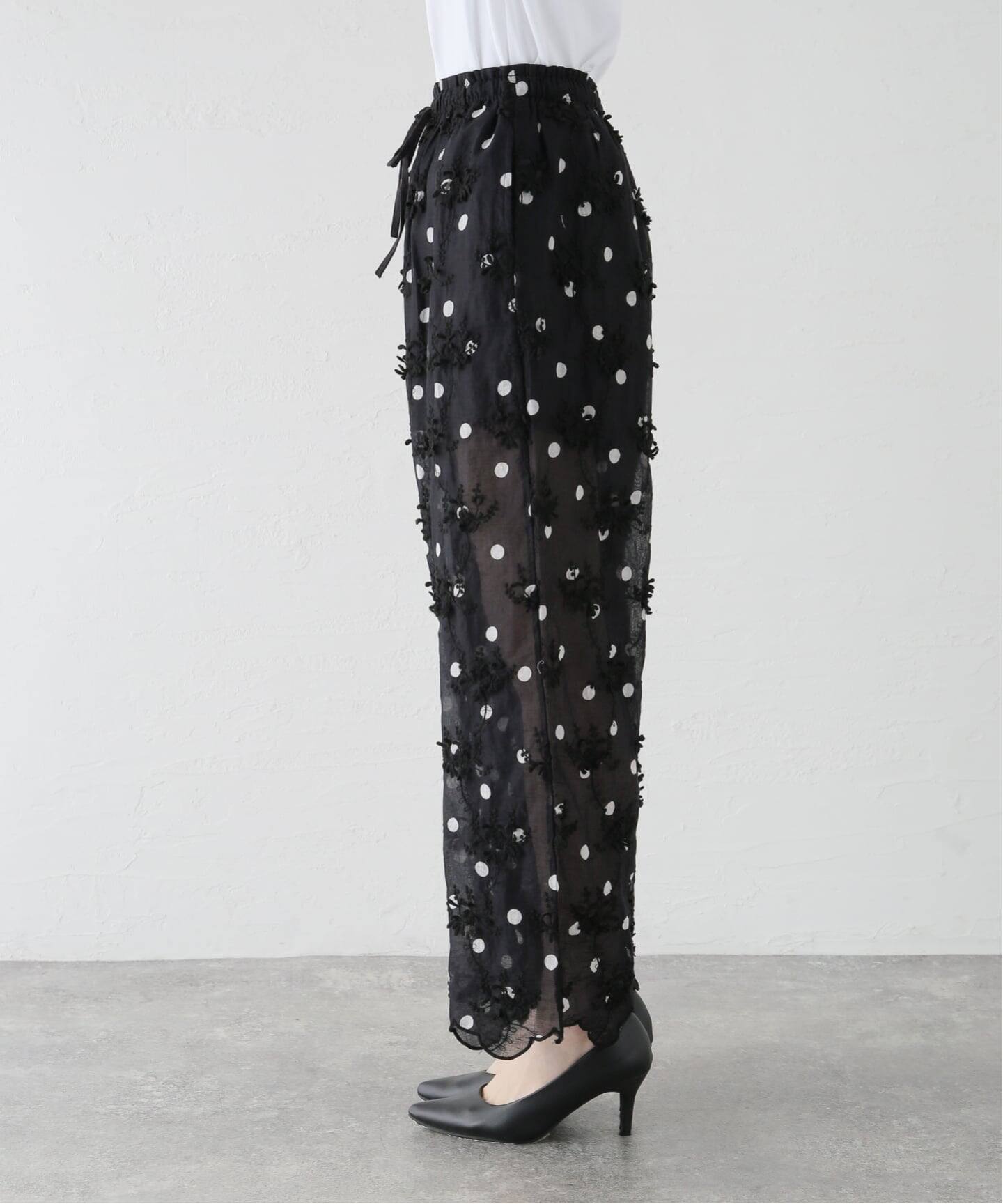 追加予約》crinkle crinkle crinkle 3D embroidery dot pants（その他