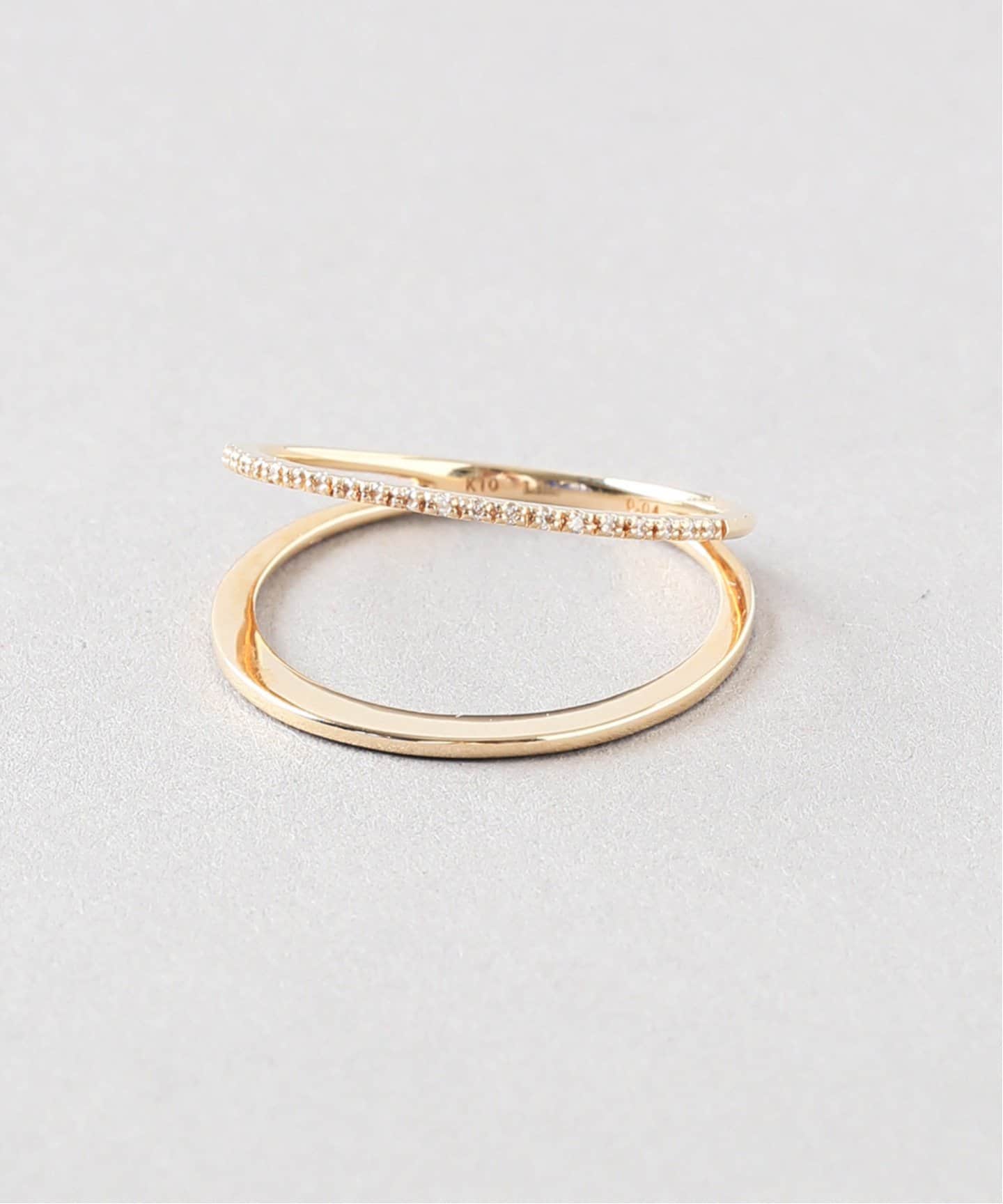 ダイヤハーフエタニティダブルリング K10（リング）｜Lilas（リラ）の