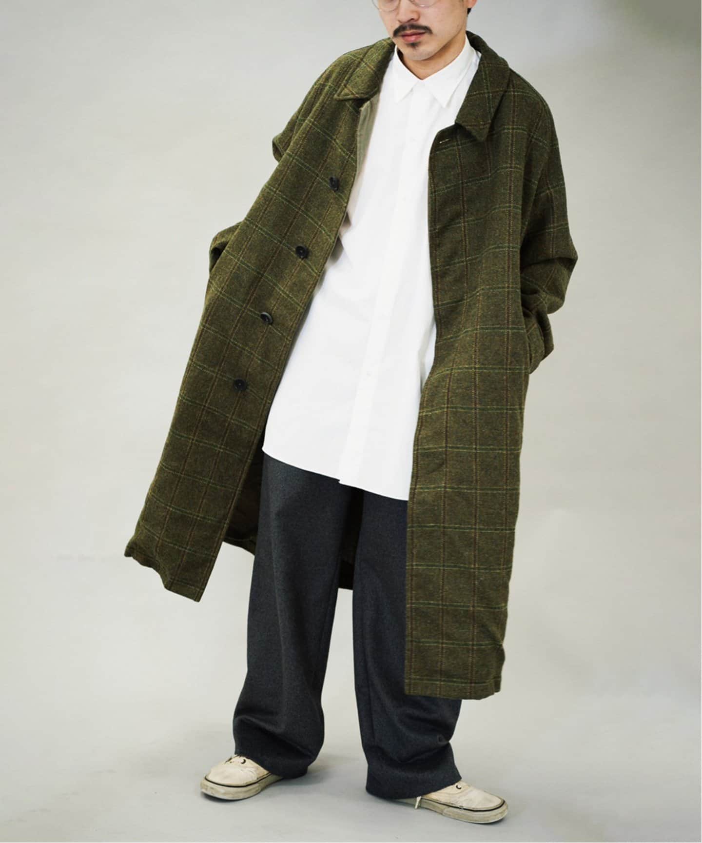 A.PRESSE/アプレッセ】Tweed Balmacaan Coat（その他ブルゾン
