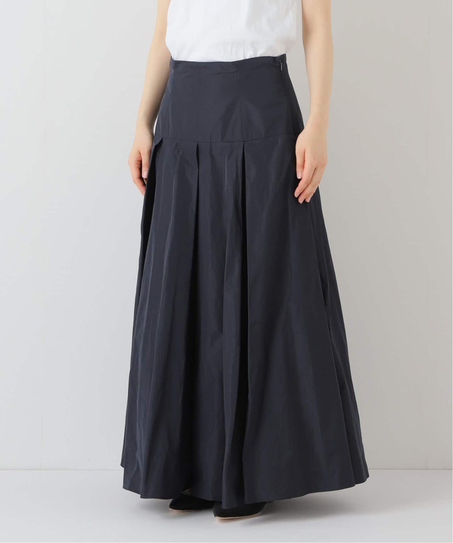 IENA LA BOUCLE ポリエステルタフタボリュームスカート（ロング