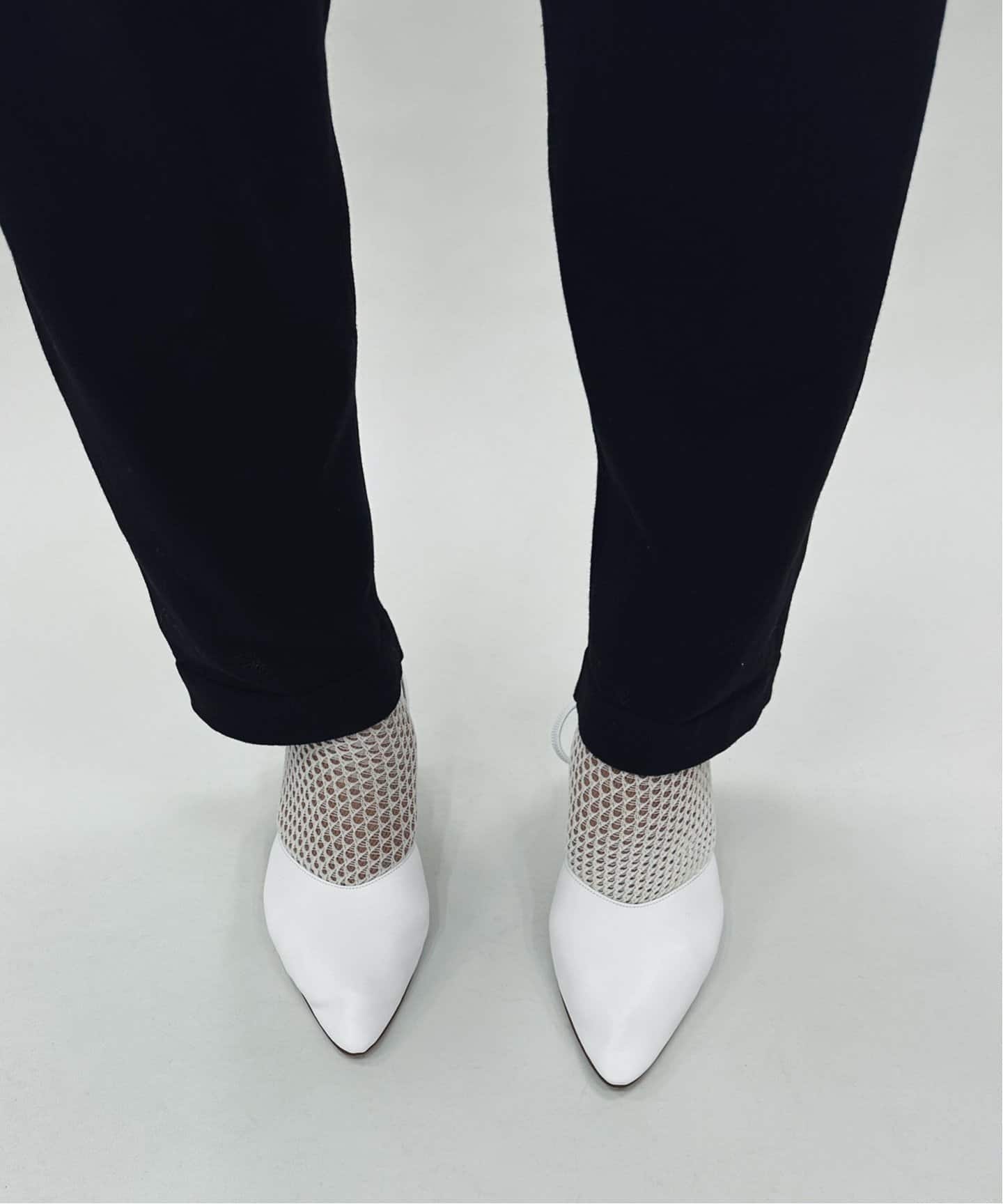 abc ポインテッドトゥ ミュール（ホワイト）（その他シューズ）｜EDIT