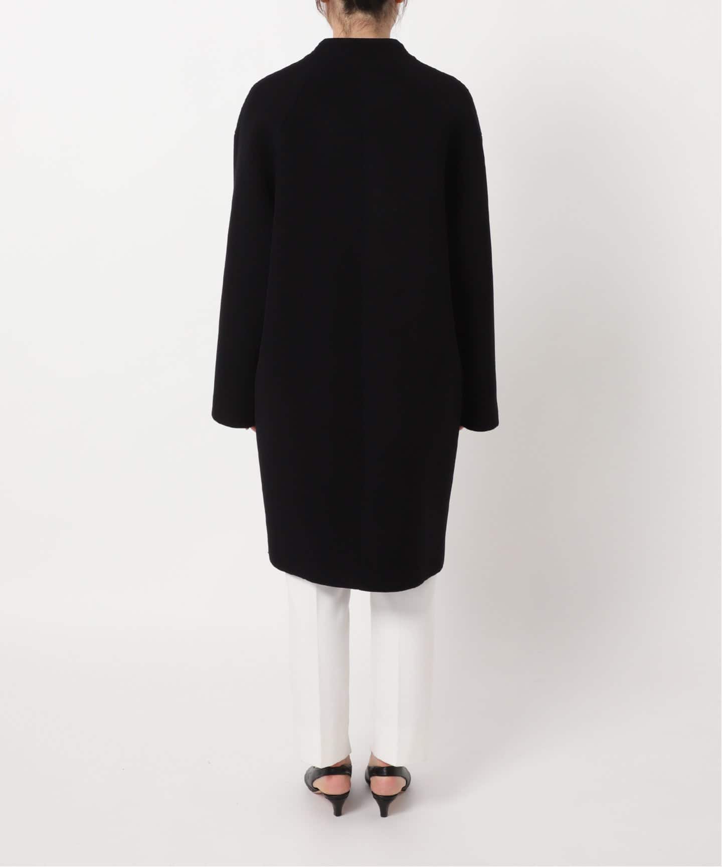 MTRウールカシミヤミニマルVコート（ノーカラーコート）｜NOBLE