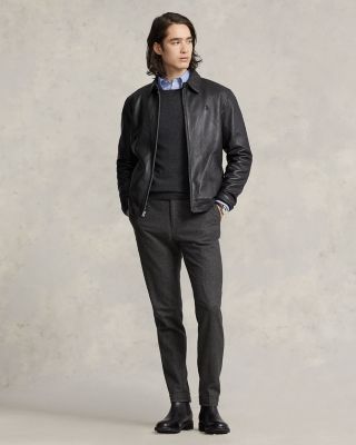 Polo Ralph Lauren Maxwell Lambskin Leather Zip Jacket | Bloomingdale's