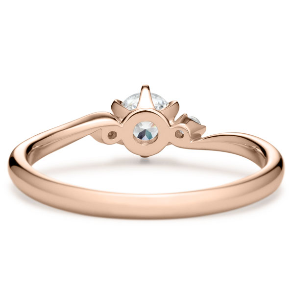 K18PG ミュゼット ダイヤモンド サイドストーン リング 0.3ct｜婚約
