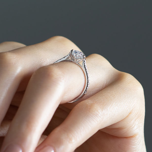 TIFFANY&Co Pt950プラチナ オープンハートバンド ダイヤ リング