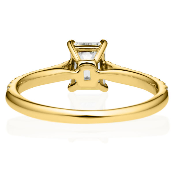 K18YG プレイズ エメラルドカット ダイヤモンド エタニティタイプ