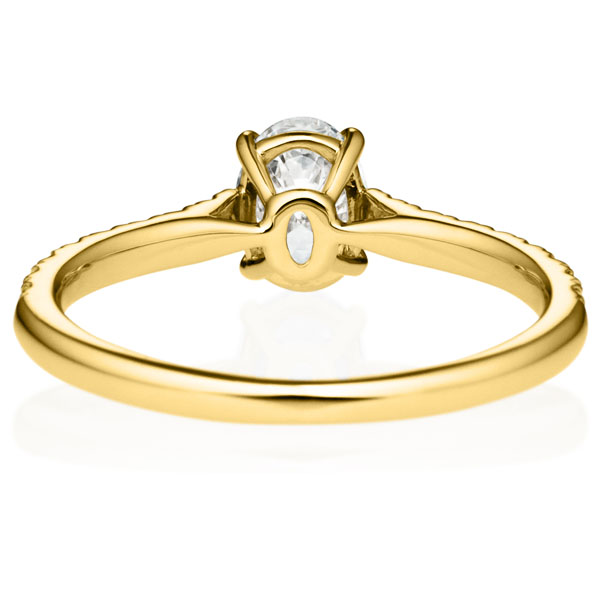 K18YG プレイズ オーバルカット ダイヤモンド エタニティタイプ リング