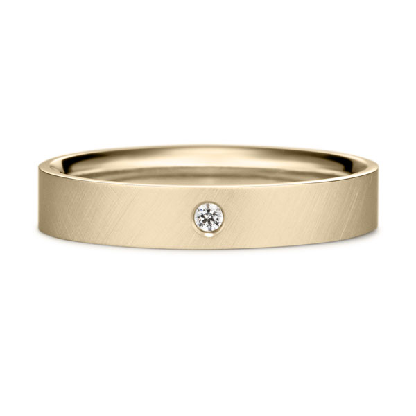 K18CG スクエア ダイヤモンド 1pc リング サティーン 3.5mm 14.5-20