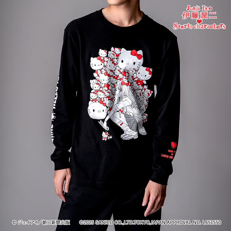 伊藤潤二×サンリオキャラクターズ ロングTシャツ ギャル富江×ハロー