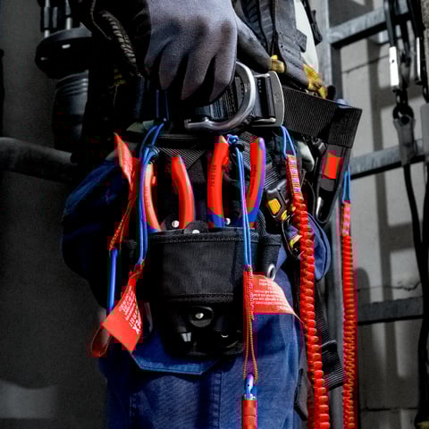 TetheredTool Clips red (10 pieces) | KNIPEX