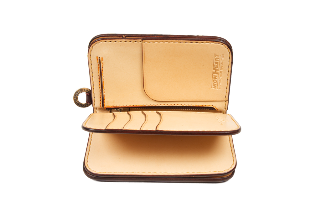 Iron Heart Cordovan Mid-Length Wallet - IHG-02-OXB - Ox-Blood