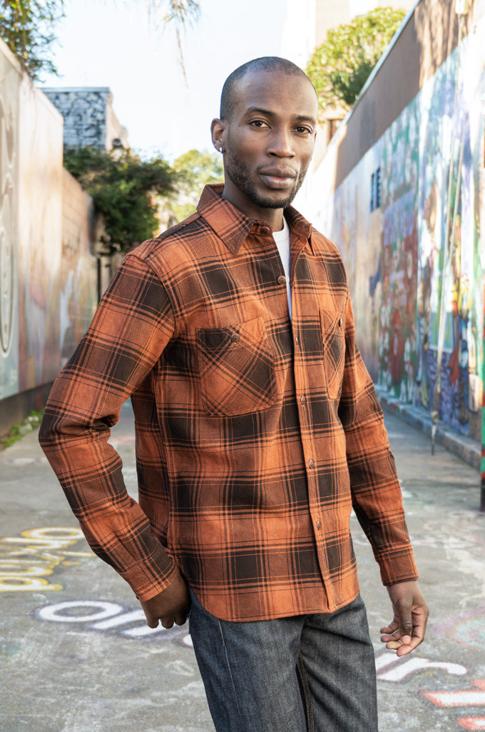 Studio D'Artisan Amami-Dorozome Mud-Dyed Winter Heavy Flannel - Brown