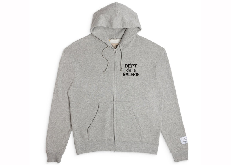 Gallery Dept. French Zip Hoodie Heather Grey Men's - US