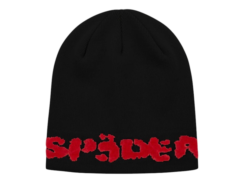 Sp5der Fuzzy Logo Mohair Beanie Black Men's - FW24 - US