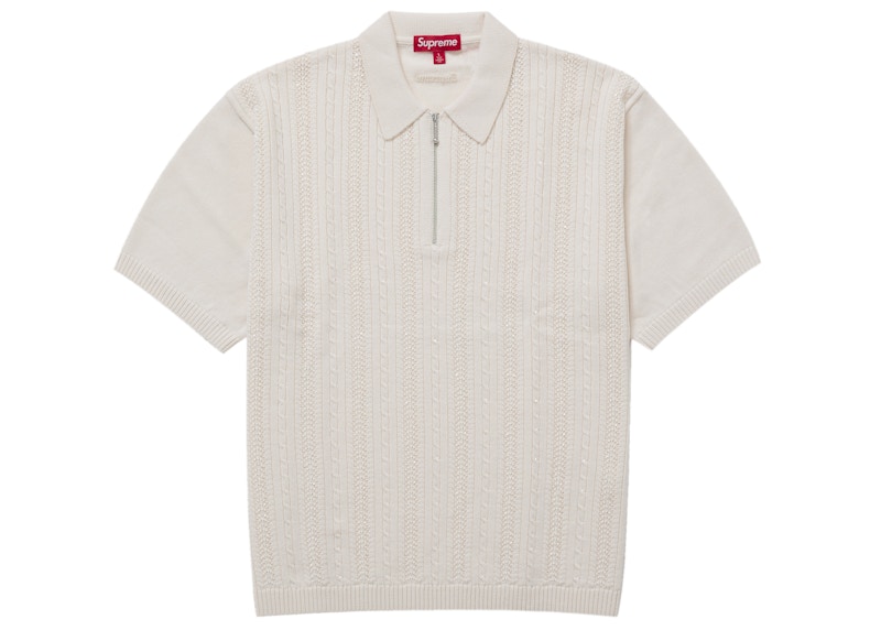 Supreme Beaded Zip Polo White Men's - SS26 - US