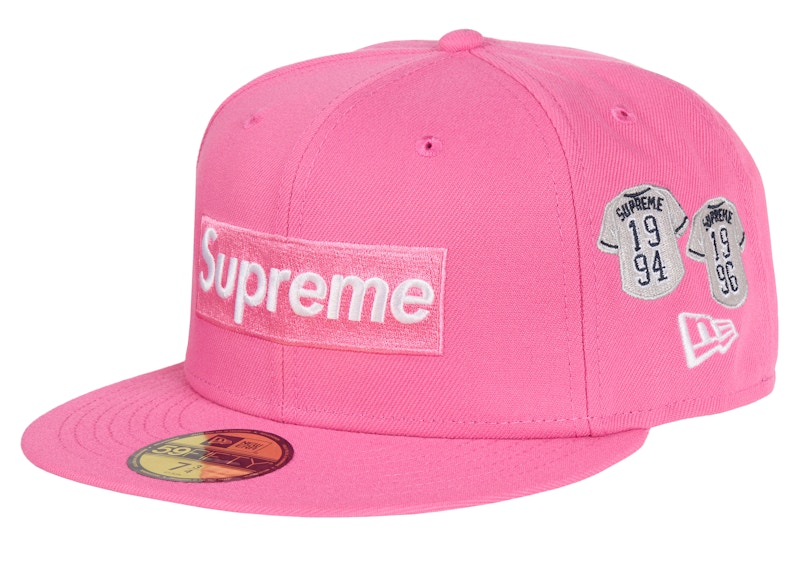 Supreme Jerseys Box Logo New Era Fitted Hat Pink - FW24 - US
