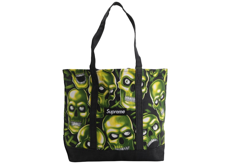 Supreme Skull Pile Denim Tote Black - SS18 - US