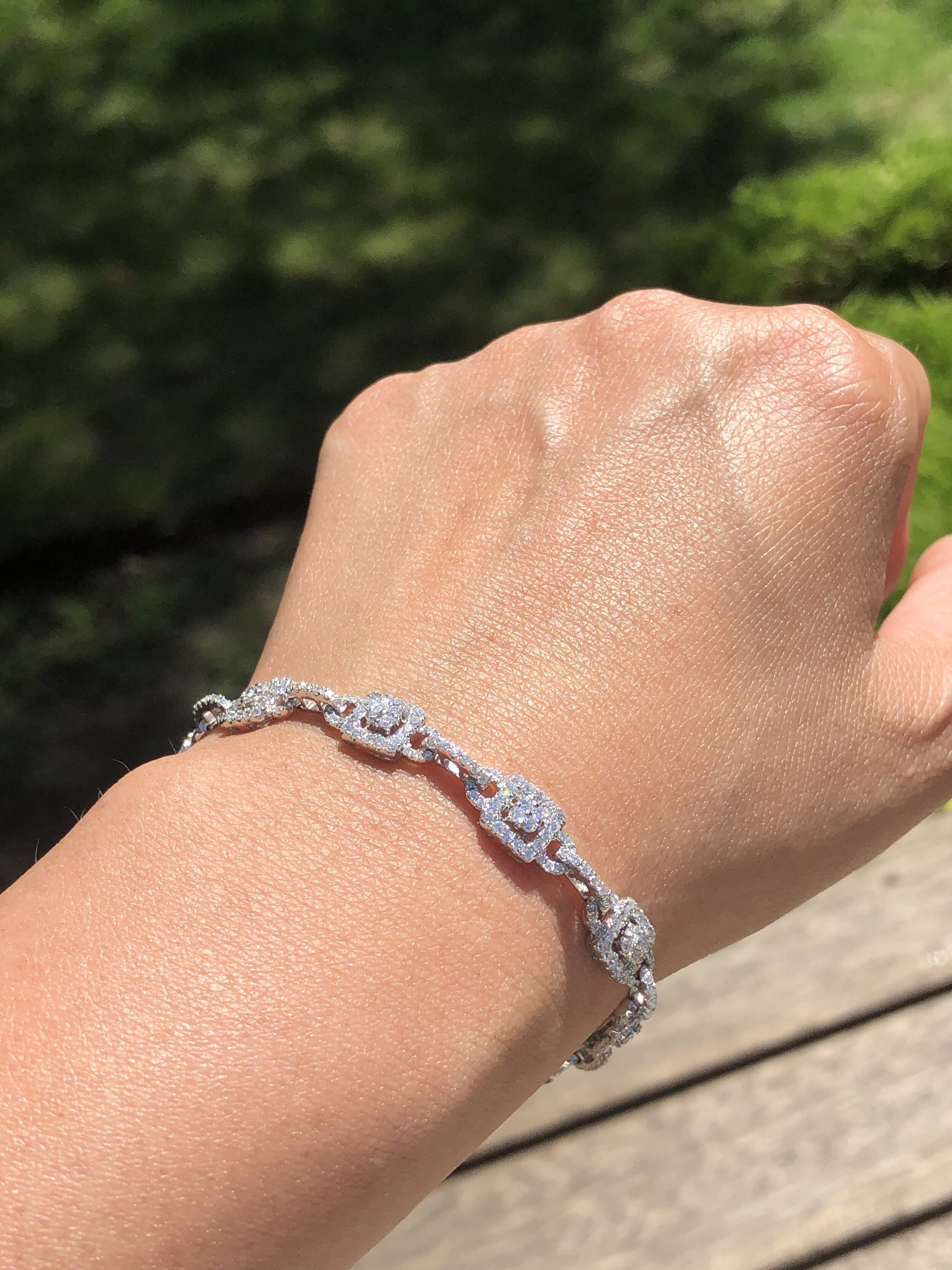 Isa diamond fancy diamond link bracelet — J. Sampieri