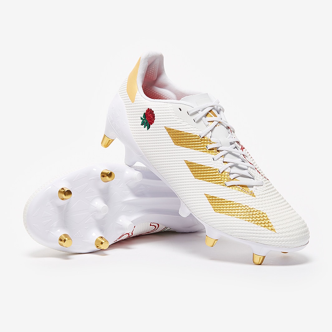 adidas Adizero RS7 SG - White/Red/Green/Gold - Mens Boots | Pro