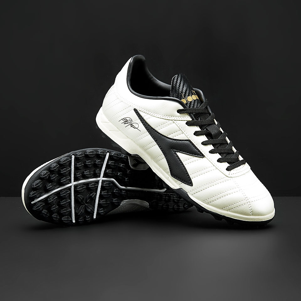 Scarpe Uomo - Diadora Baggio 03 R TF - Bianco Perlized/Oro/Nero