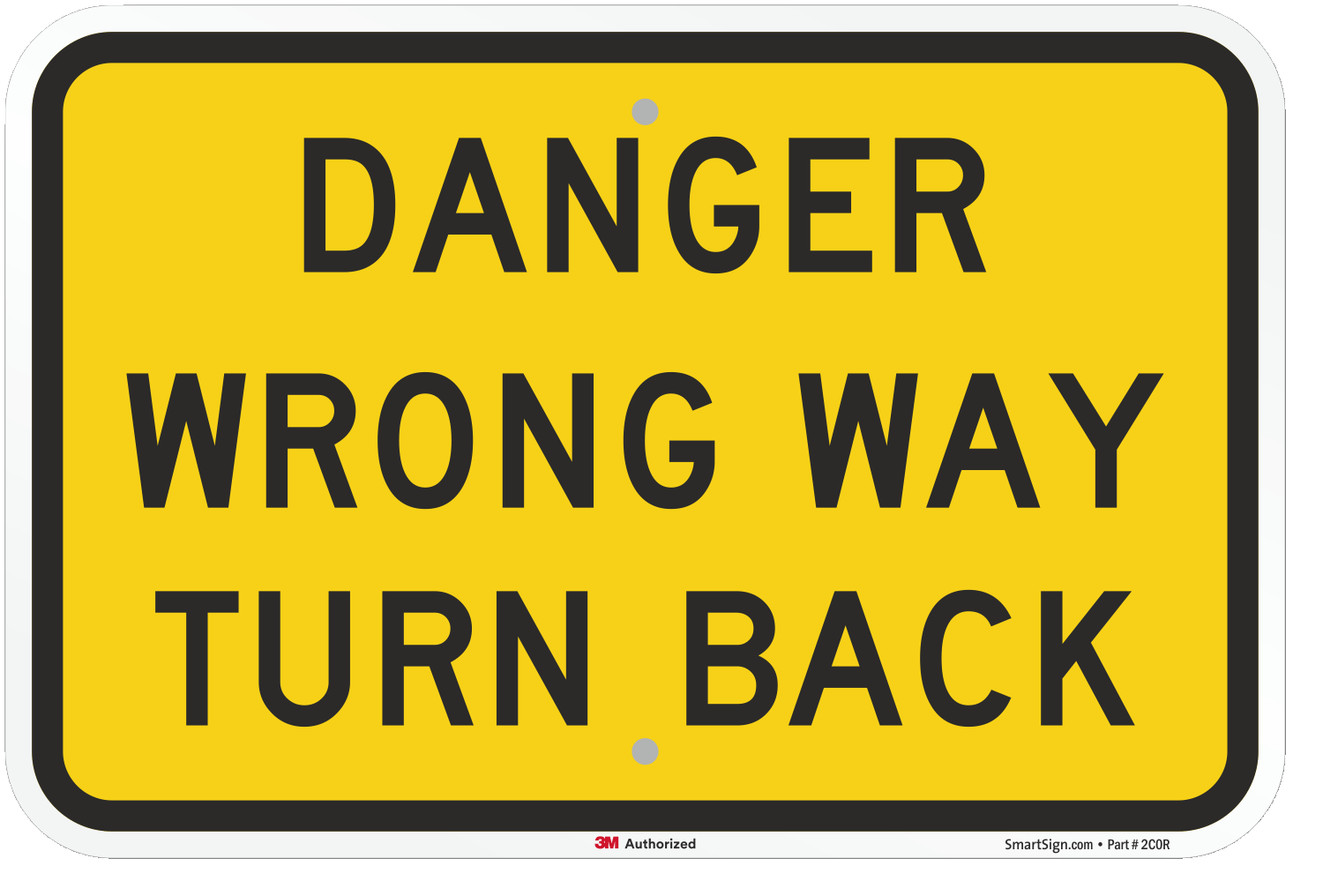 Danger Wrong Way Sign - Turn Back Sign Online, SKU: K-7427
