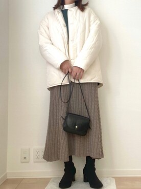 ケーブルニットスカート／【WEB/EC限定商品】を使った人気ファッション