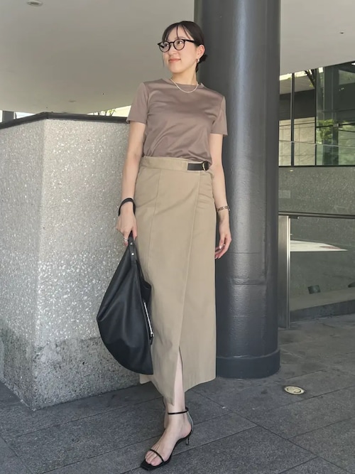 anuans（アニュアンス） スカート ベルテッドチノタイトスカート