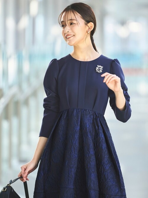 オケージョンドレス 結婚式 ｜ ストレッチ ｜ ふくれジャカード