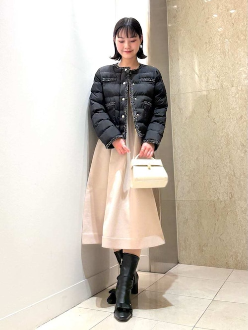 トリムデザインキルティングジャケット（ダウンジャケット/コート