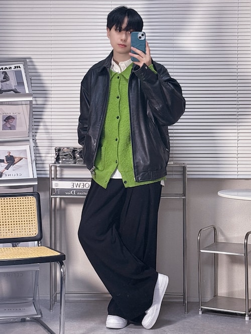 ワイドフィット 4ポケット レザー ブルゾン（ブルゾン）｜BEAMS