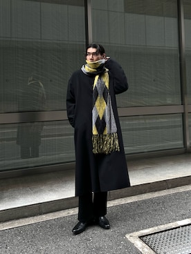 LAD MUSICIANのステンカラーコートを使った人気ファッション