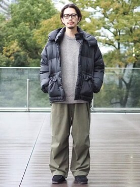 別注】TAION / ダウン フーディーを使った人気ファッション