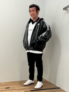 Adilenium オーバーサイズ フェイクレザージャケット / アディダス