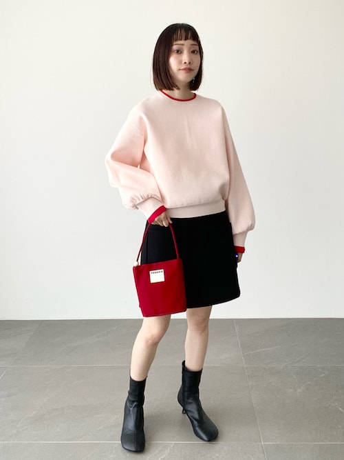 EMMEL REFINES＞EM ボンディング ミニスカート（スカート）｜EMMEL