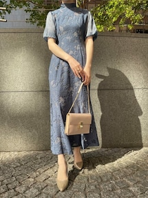 LADYジャガードレースフレアーワンピース｜ラグナムーン（LAGUNAMOON