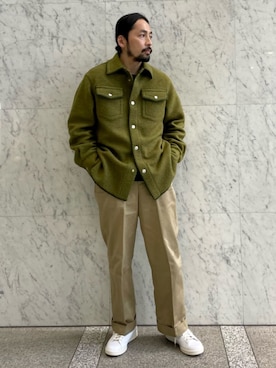 CABaN ウールフリース オーバーシャツを使った人気ファッション