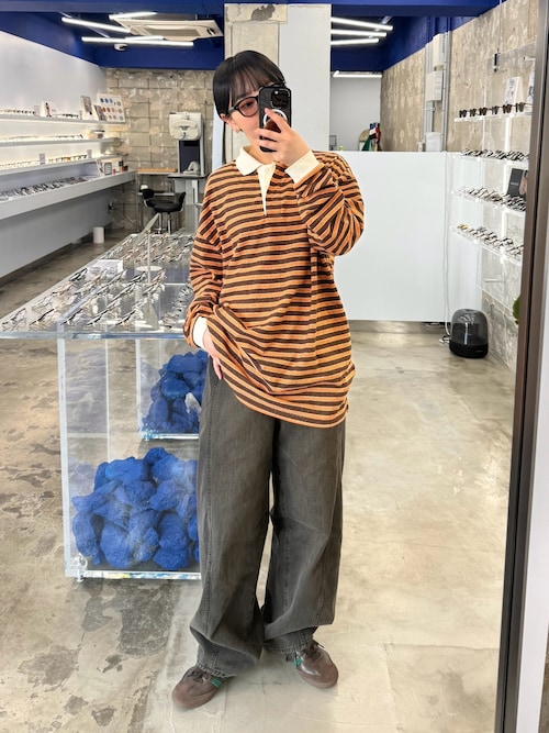 6 tシャツ 「6(ROKU)」コットン ボーダー ラガー レディース