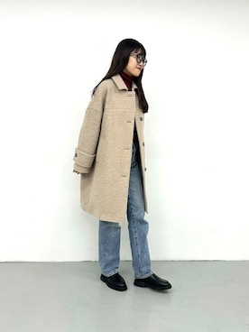 UR TECH』F by ROSSO ブークレステンカラーコートを使った人気