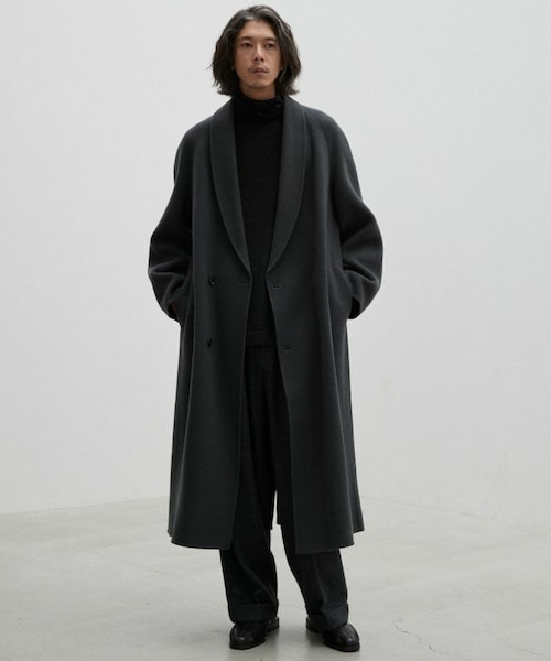 LIDNM（リドム）の「Super 140s SHAWL COLLAR CAPE COAT（チェスター