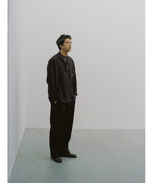 LIDNM（リドム）の「DYED MOKU WOOL TROUSERS（スラックス）」 - WEAR