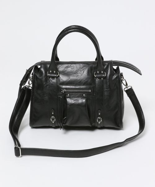 JEANASIS（ジーナシス）の「アンティークフェイクレザーボストン